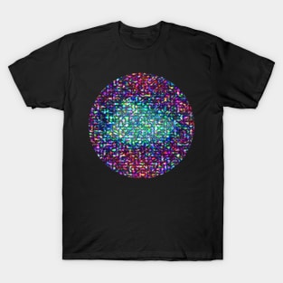 Abstract Fractal Red Blue marbled Pattern T-Shirt